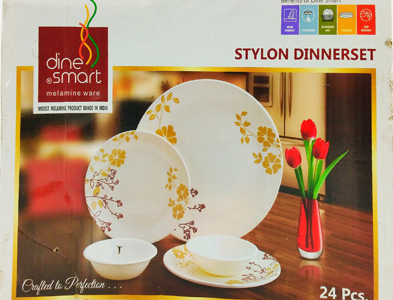 Dinesmart stylon dinner set 24ps melamine --1